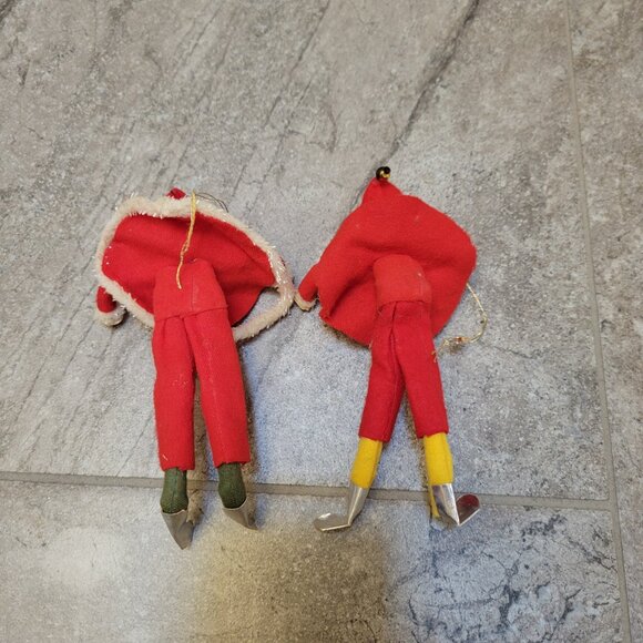 Vintage Christmas Ornaments Japanese Tree Hugger ice skaters Pipe Cleaner - Picture 5 of 6